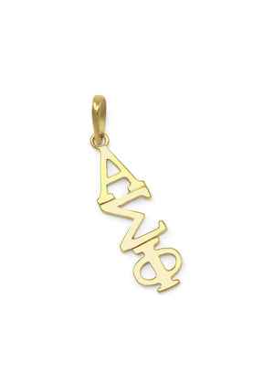 Necklace - 14k Solid Gold Alpha Sigma Phi Lavaliere