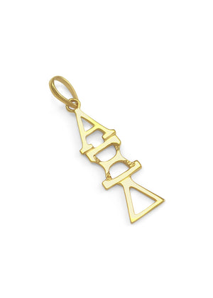 Necklace - 14k Solid Gold Alpha Xi Delta Lavaliere
