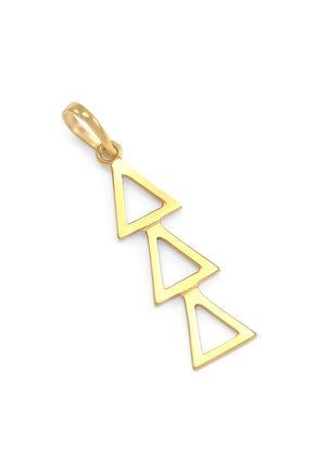 Necklace - 14k Solid Gold Delta Delta Delta Lavaliere