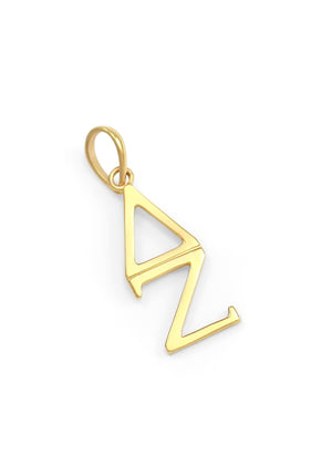 Necklace - 14k Solid Gold Delta Zeta Lavaliere