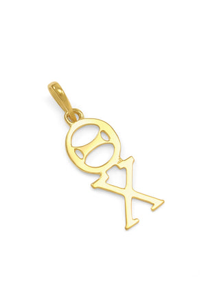 Necklace - 14k Solid Gold Theta Chi Lavaliere