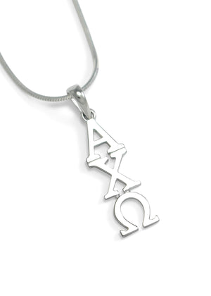Necklace - Alpha Chi Omega Sterling Silver Lavaliere Pendant