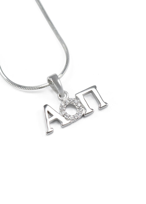 Horizontal Sterling Silver with Simulated Diamonds