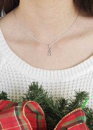 Necklace - Chi Omega Sterling Silver Lavaliere Pendant