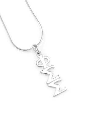 Necklace - Phi Sigma Sigma Sterling Silver Lavaliere Pendant