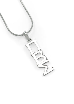 Necklace - Pi Beta Sigma Sterling Silver Lavaliere Pendant