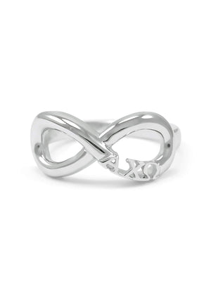Ring - Alpha Chi Omega Sterling Silver Infinity Ring