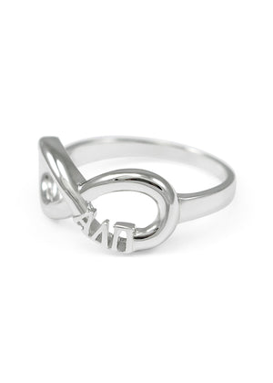 Ring - Alpha Delta Pi Sterling Silver Infinity Ring