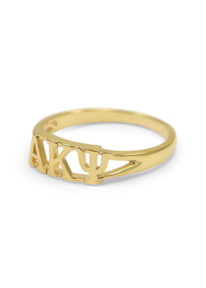 Ring - Alpha Kappa Psi 14k Sunshine Gold Plated Ring