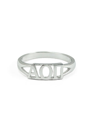 Ring - Alpha Omicron Pi Sterling Silver Ring