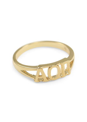 Ring - Alpha Omicron Pi Sunshine Gold Ring