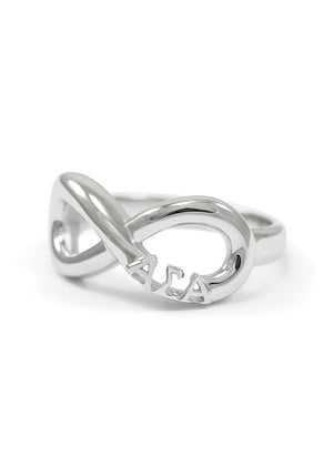 Ring - Alpha Sigma Alpha Sterling Silver Infinity Ring