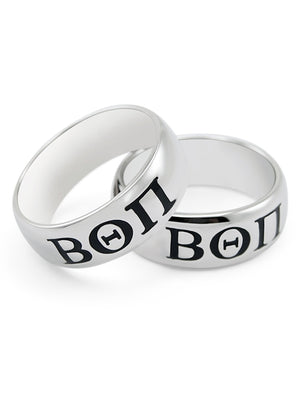 Ring - Beta Theta Pi Sterling Silver Wide Band Ring
