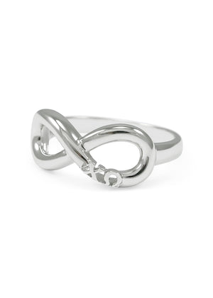 Ring - Chi Omega Sterling Silver Infinity Ring