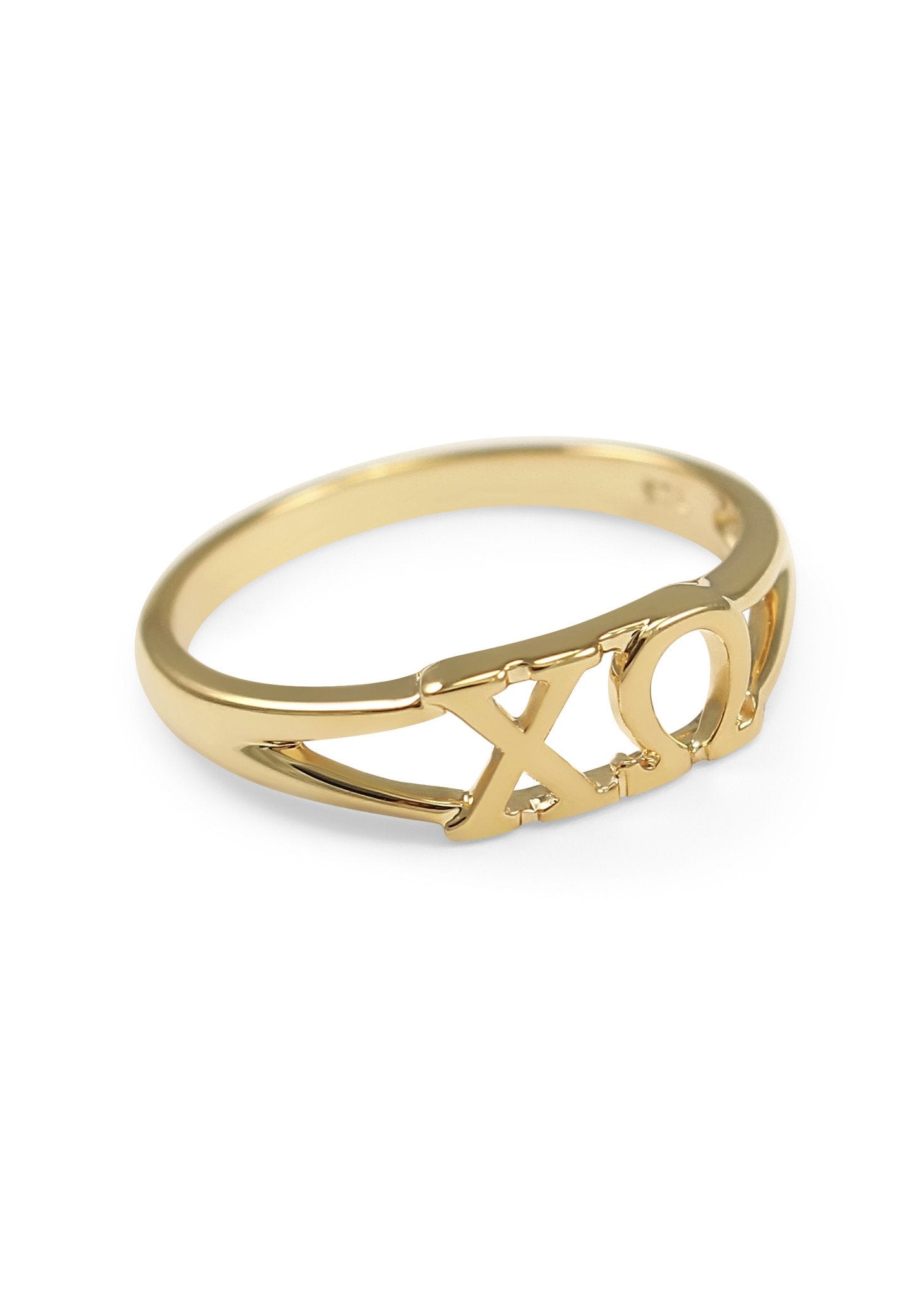 Kappa Kappa Gamma Sterling Silver Infinity Ring - Sorority Jewelry, Handcrafted Greek Letter Ring, Sizes 5-9