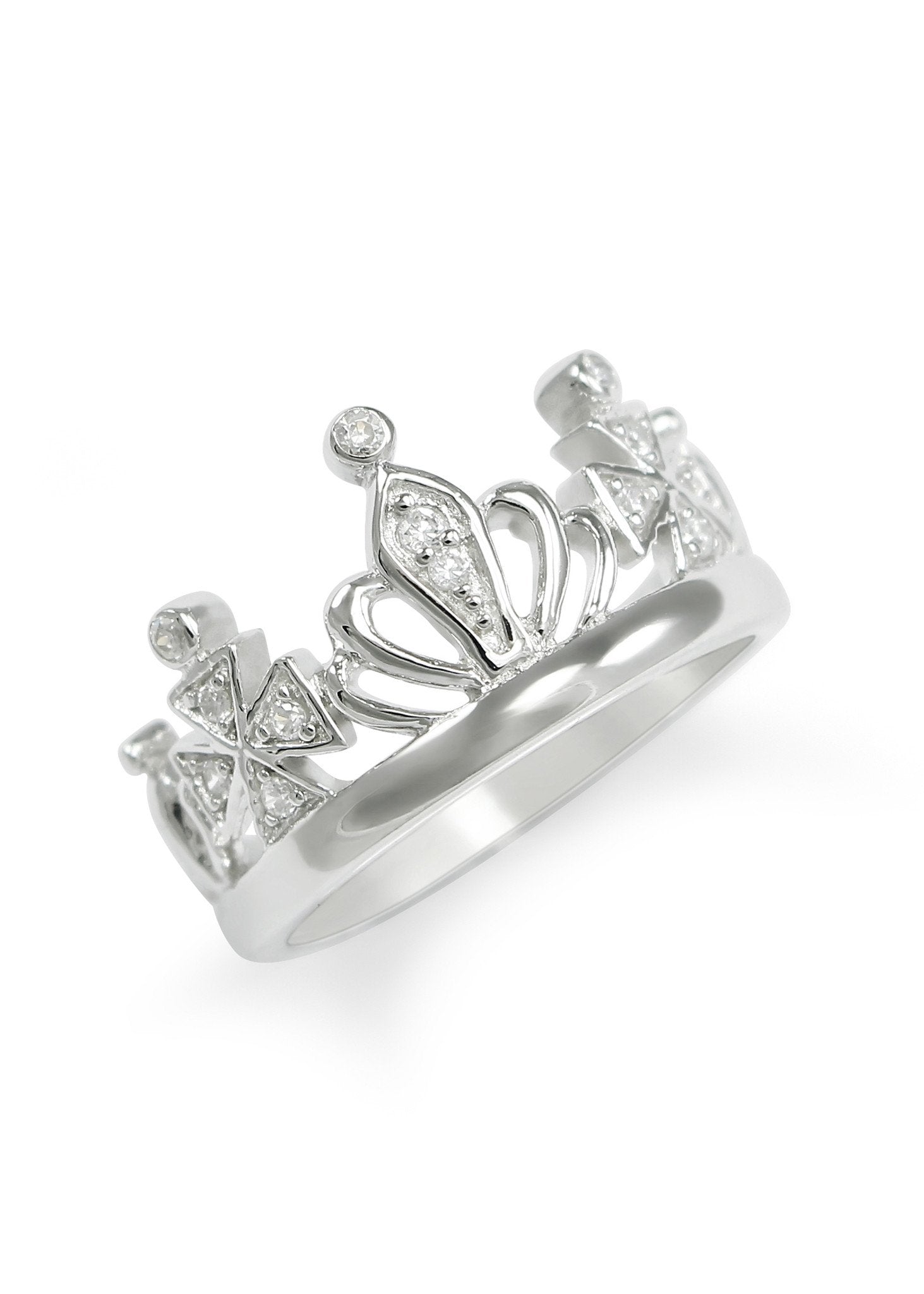 Buy GIVA 92.5 Sterling Silver Esha's Queen's Crown Ring Online At Best  Price @ Tata CLiQ