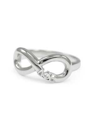 Ring - Delta Phi Epsilon Sterling Silver Infinity Ring
