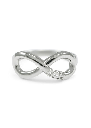 Ring - Delta Phi Epsilon Sterling Silver Infinity Ring