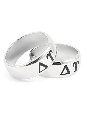 Ring - Delta Upsilon Sterling Silver Wide Band Ring