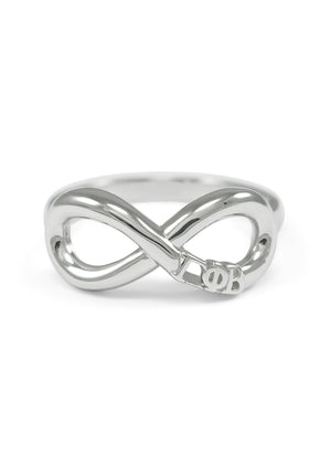 Ring - Gamma Phi Beta Sterling Silver Infinity Ring