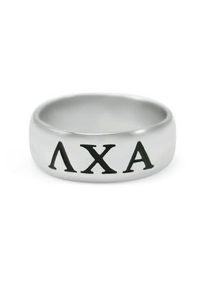 Ring - Lambda Chi Alpha Sterling Silver Wide Band Ring