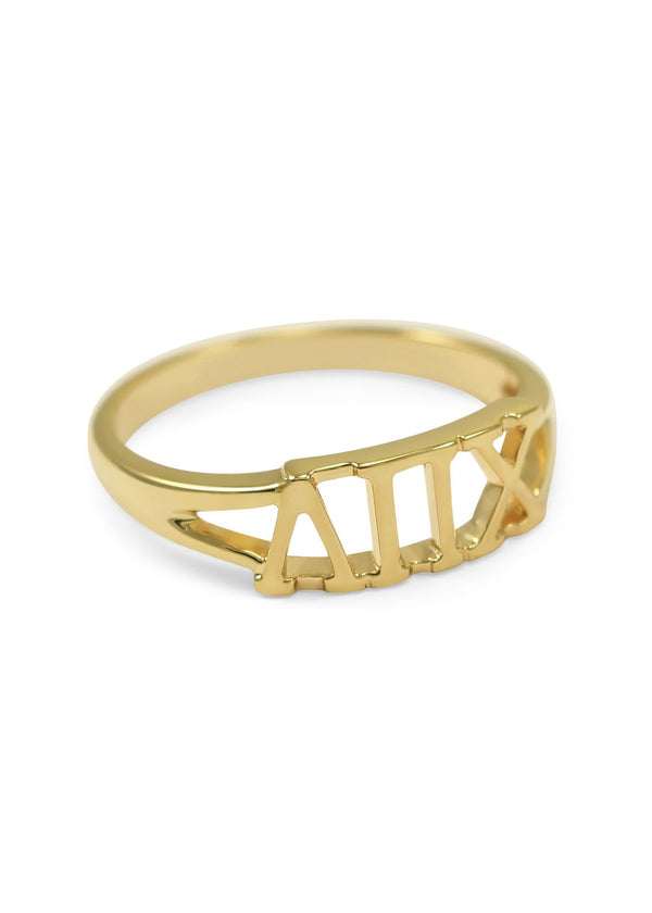 Lambda Pi Chi Greek Sorority Ring | 14k Gold Letter Ring - The ...