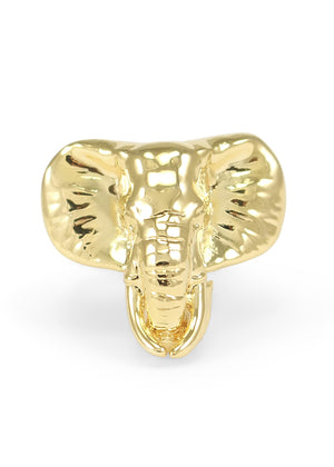 Ring - Mama Elephant Ring- Solid Brass 14k Gold Plated