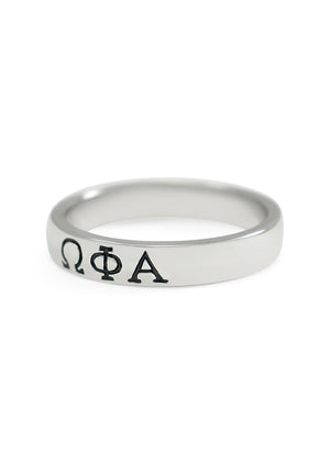 Ring - Omega Phi Alpha Sterling Silver Skinny Band Ring