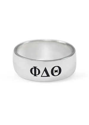 Ring - Phi Delta Theta Sterling Silver Wide Band Ring
