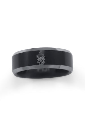 Ring - Phi Gamma Delta (FIJI) Black Tungsten Ring