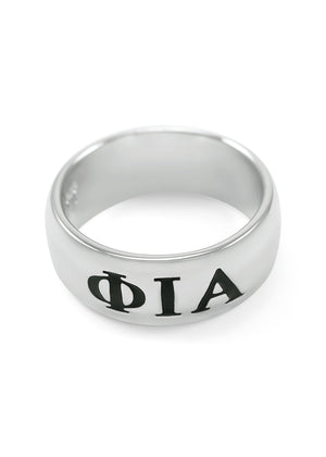 Ring - Phi Iota Alpha Sterling Silver Wide Band Ring