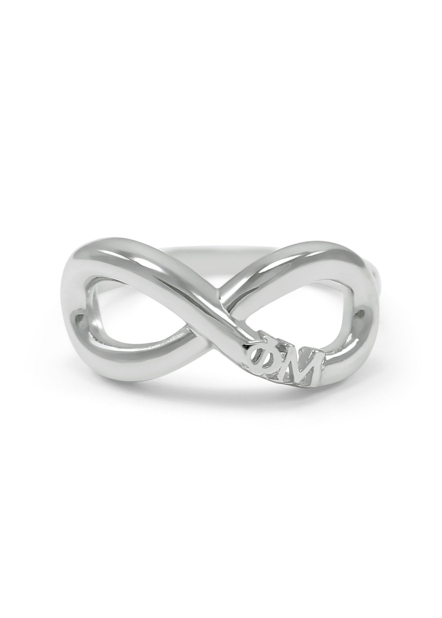Infinity Engraved His And Her diamond Matching Bands In 14K White Gold |  Fascinating Diamonds