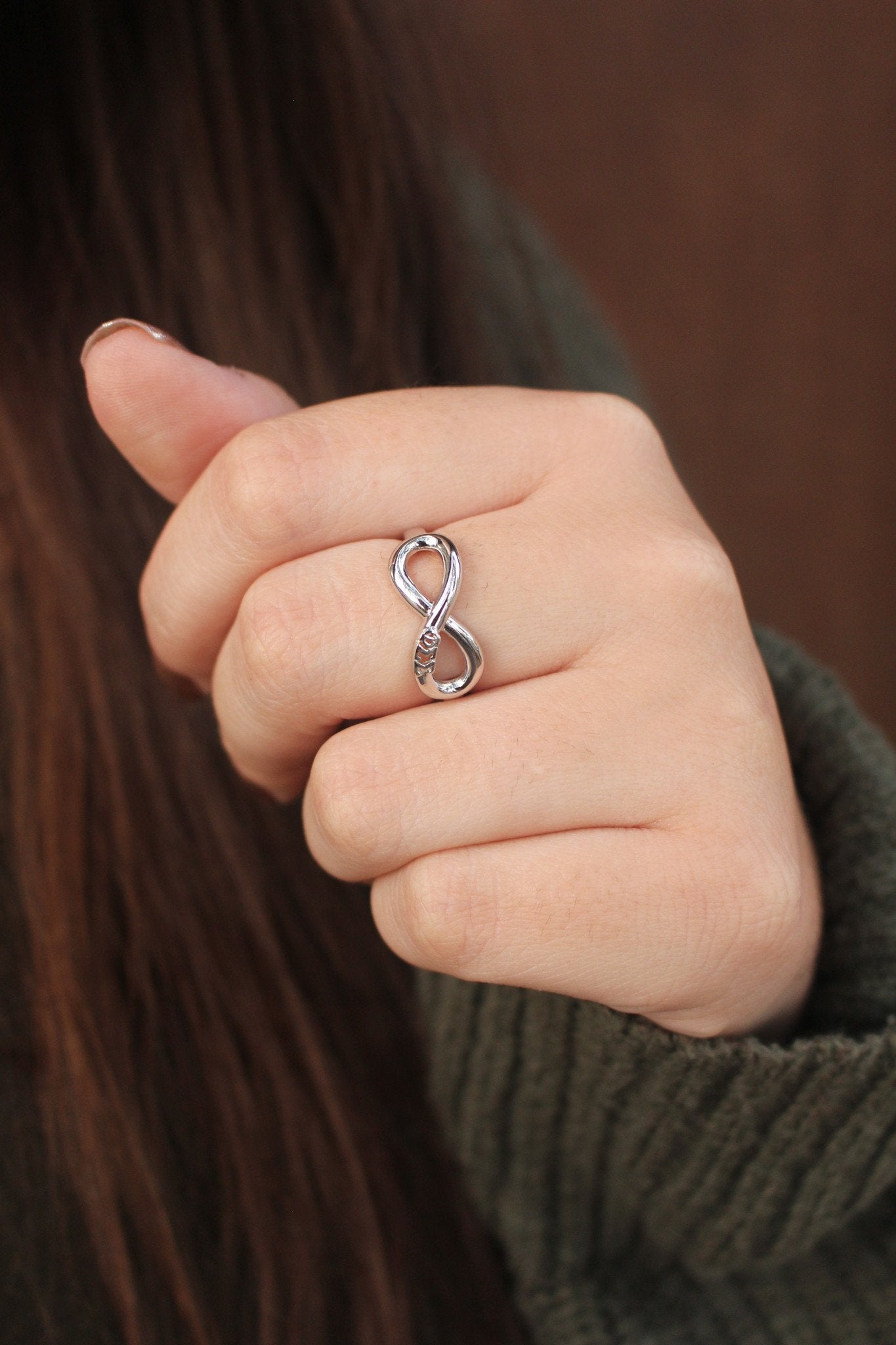 Phi Sigma Sigma Sterling Silver Infinity Ring The Collegiate
