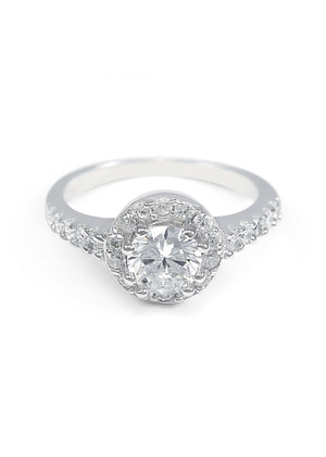 Ring - Romantic Juliet Ring With Simulated Diamonds