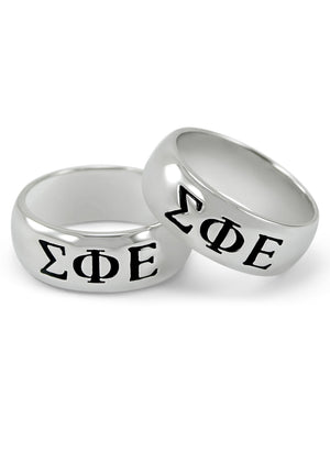 Ring - Sigma Phi Epsilon Sterling Silver Wide Band Ring
