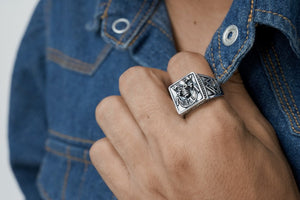Ring - Tau Kappa Epsilon Sterling Silver Skull Ring