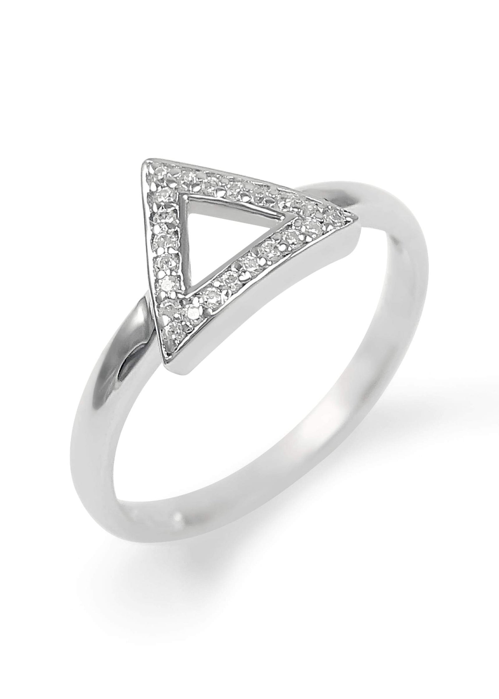 Sterling Silver Triangle Ring | Triangle Shaped Ring - The Collegiate ...