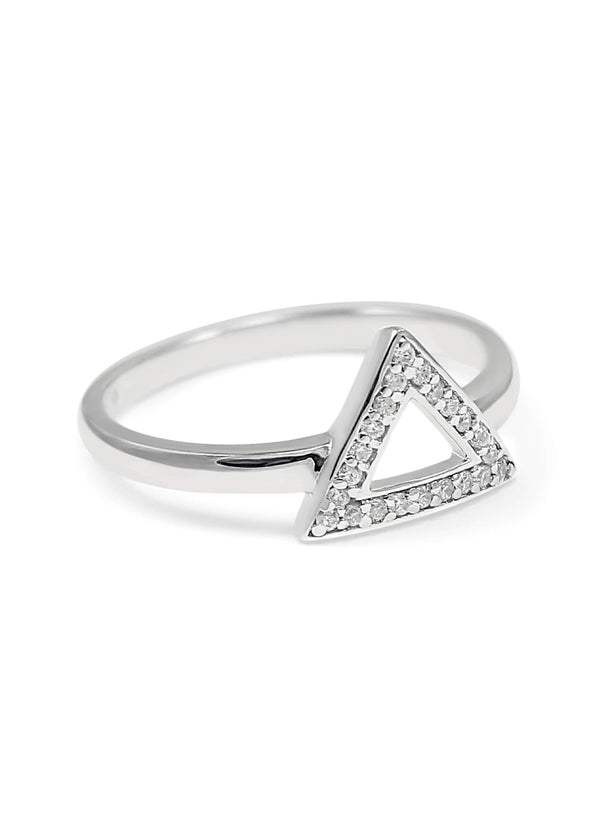 Sterling Silver Triangle Ring | Triangle Shaped Ring - The Collegiate ...